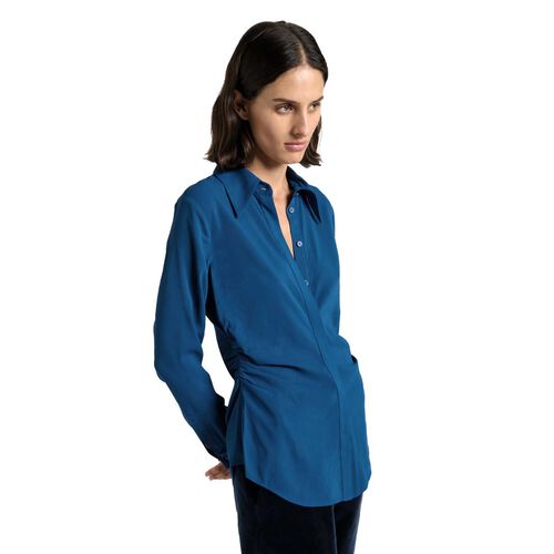 Cue Soft Viscose Ruched Shirt